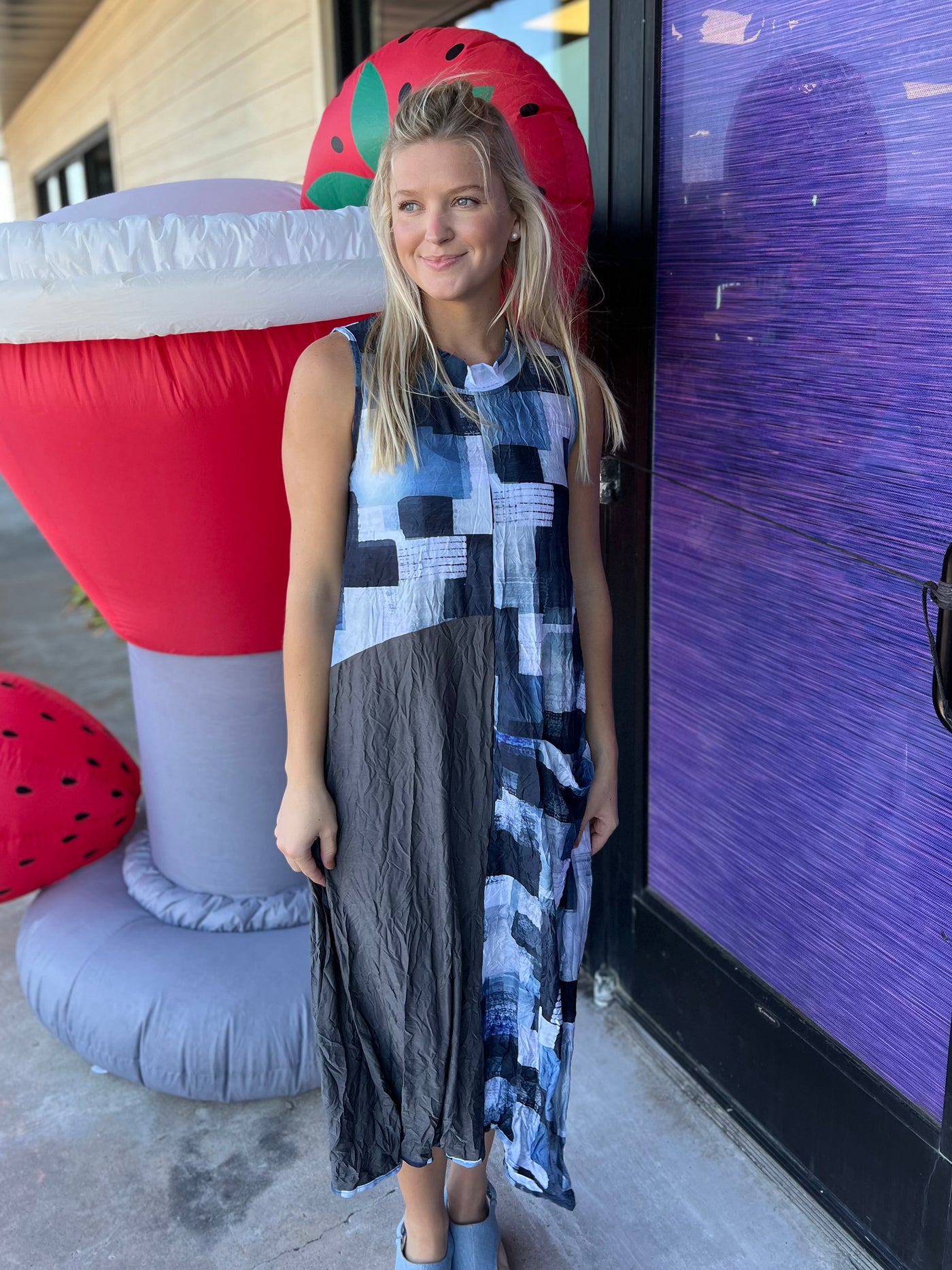 Grey European Crush Dress