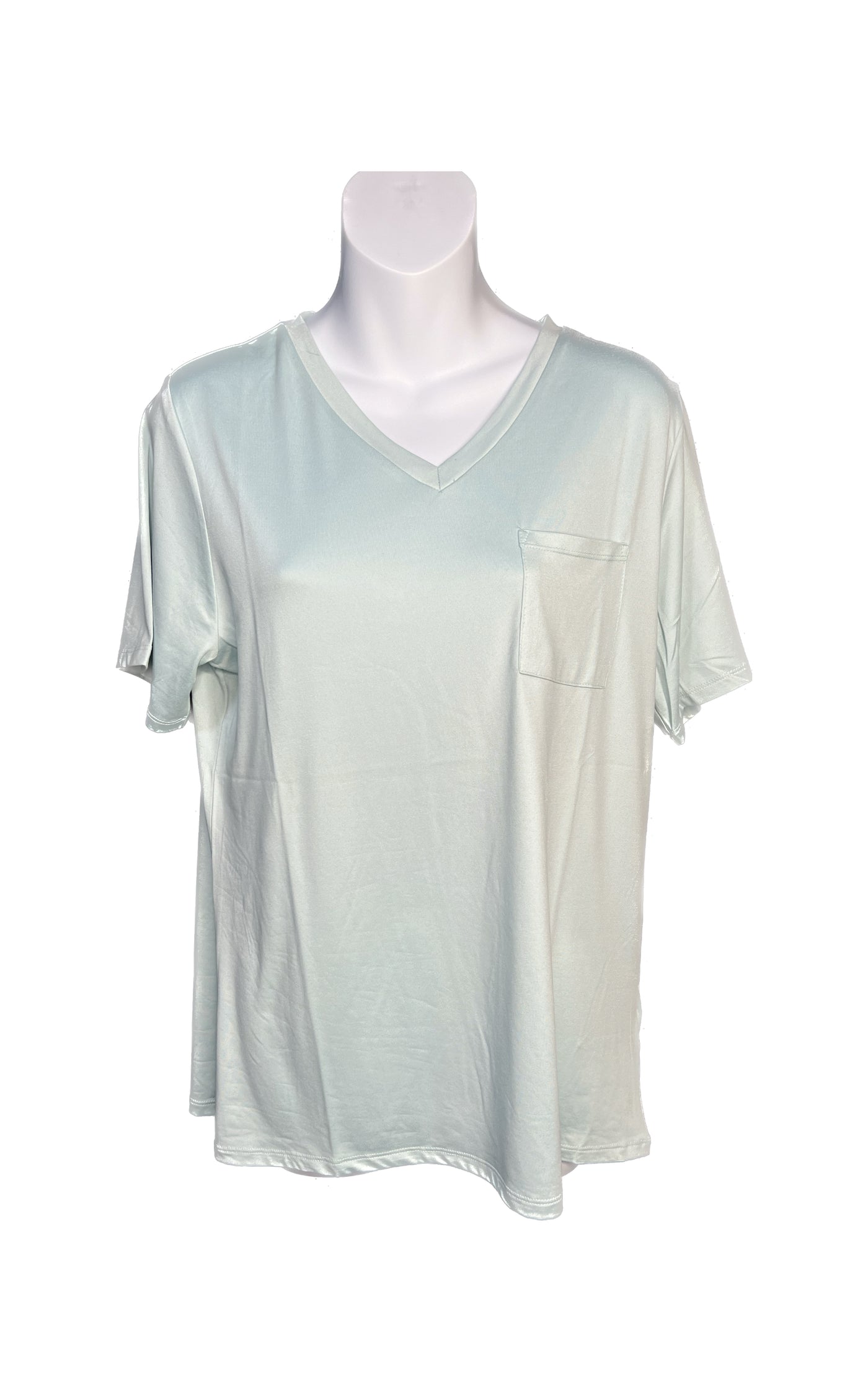 Sky V Neck Pocket Tee