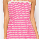 Pink Embroidery Mini Cami Dress