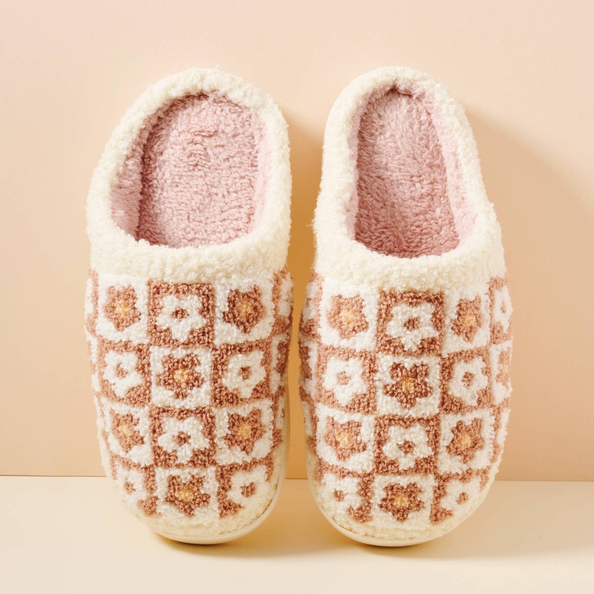 Flower Color Block Slippers
