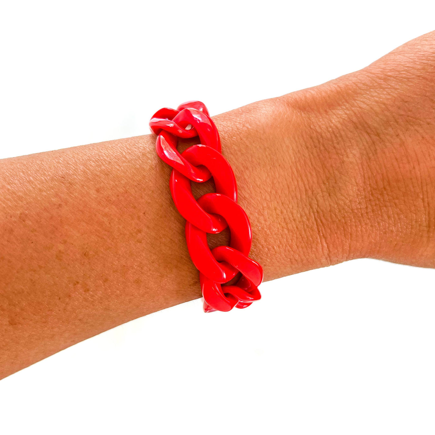 Red Game Day Bracelets &  Necklaces: RED CHUNKY BRACELET