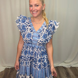 Kavita Blue Midi Dress