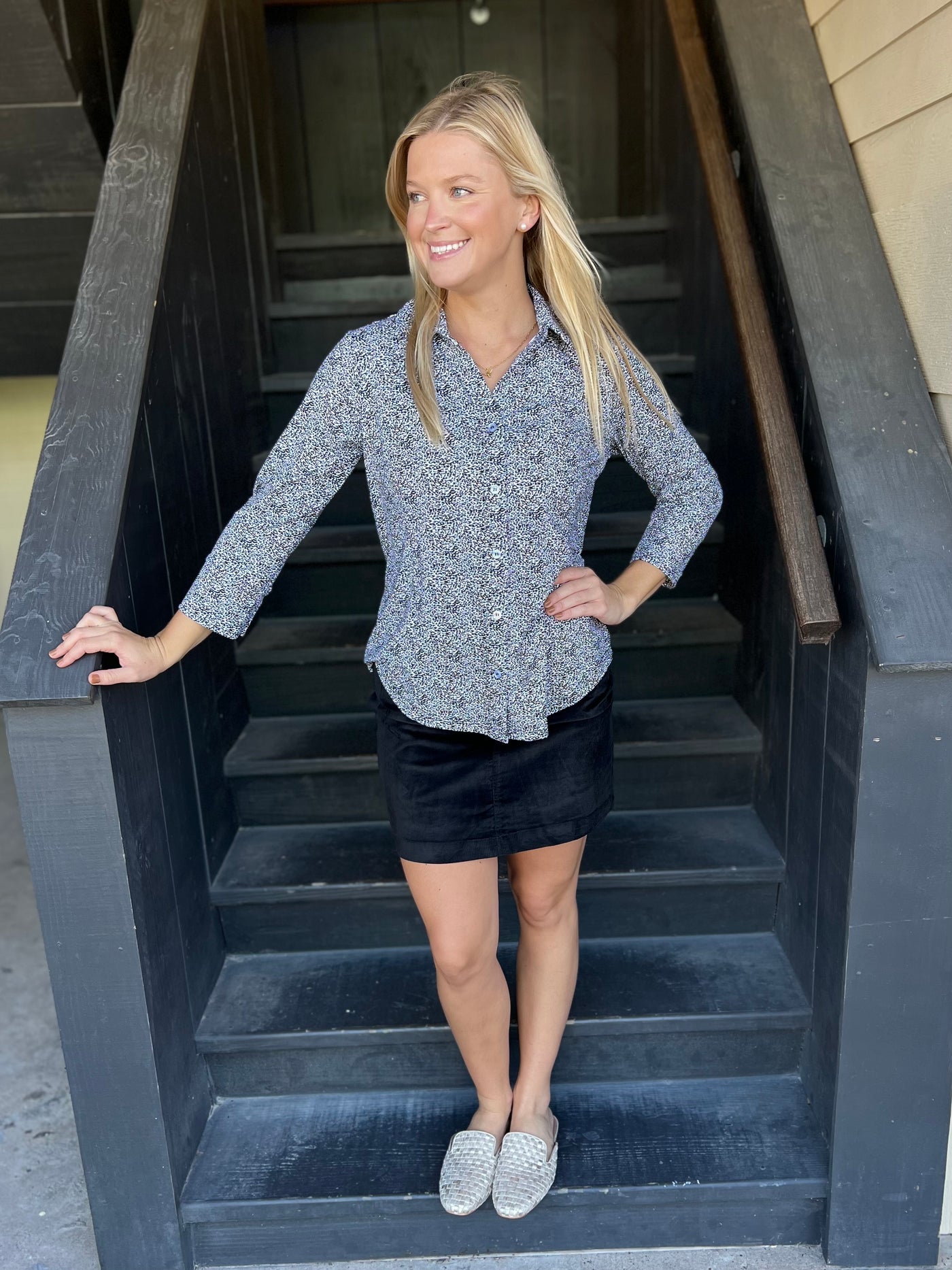 Black Suede Skort