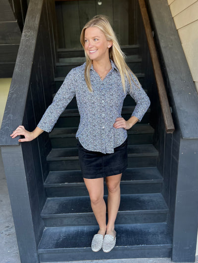 Black Suede Skort