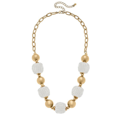 Barbados Raffia Bead Necklace