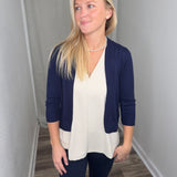 Navy Cardigan Sweater