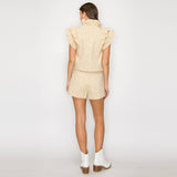 Little Wild Flower Print Twill Shorts