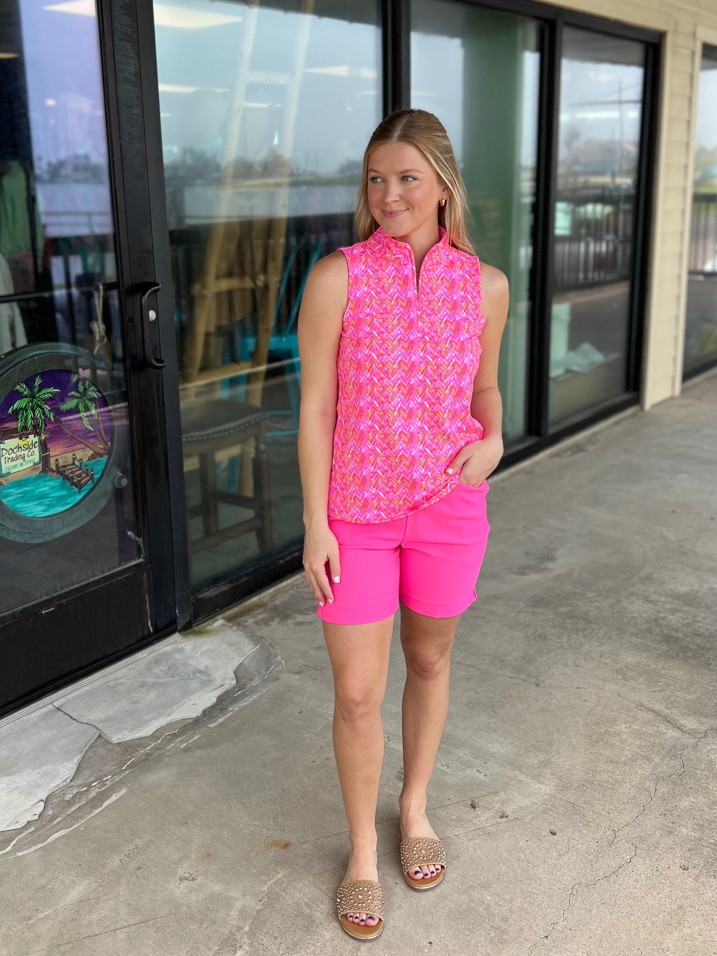 Clear Pink Pull on Shorts