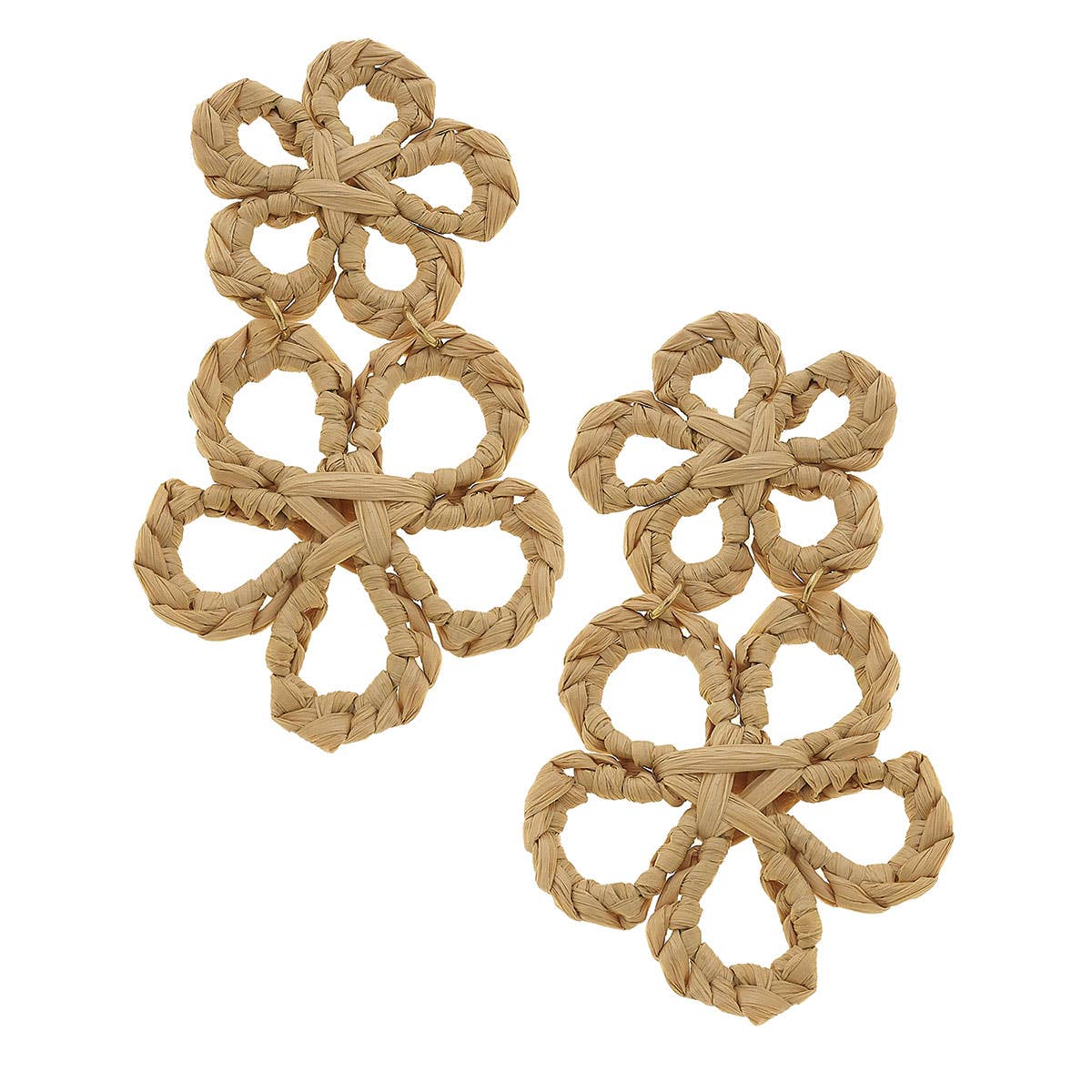 Tahiti Raffia Statement Earrings