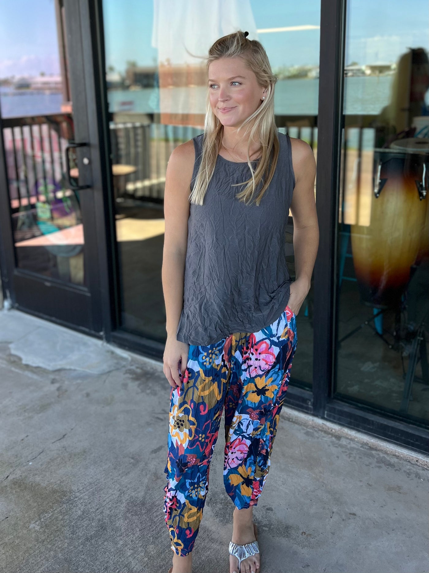 Navy European Crush Pant