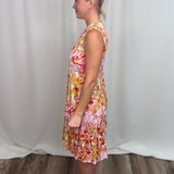 Floral Crinkle Tank Dress