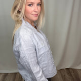 Metallic Silver Travel Jacket