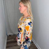 Printed Dollman Sleeves Dog Sweater