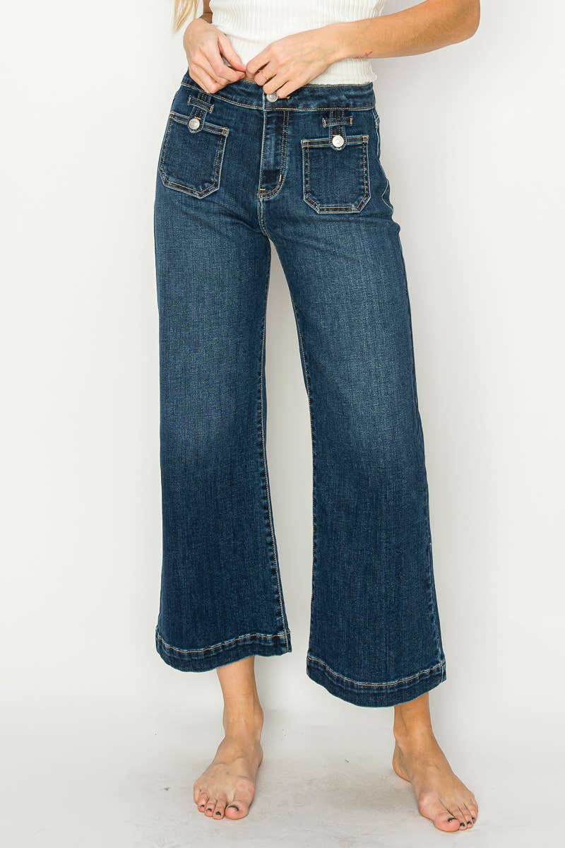HIGH RISE CROP PALAZZO JEANS: 3 (25)