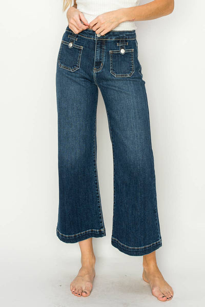 HIGH RISE CROP PALAZZO JEANS: 3 (25)