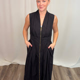 Solid Zip Dress