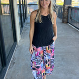 Black Crushed Tank Top