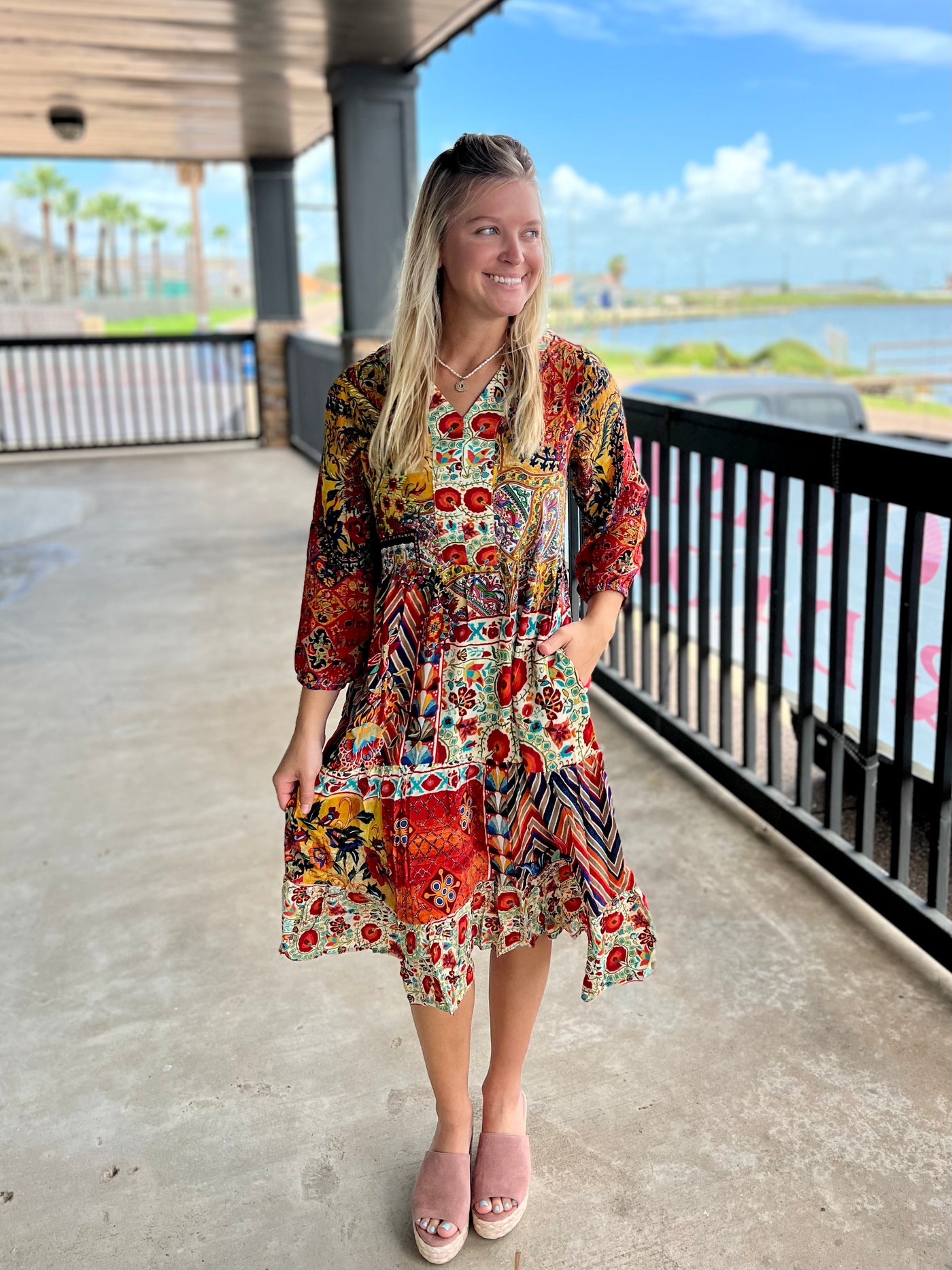 Yellow Silk Layer Dress