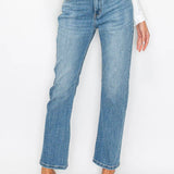 PLUS - TUMMY CONTROL HIGH RISE STRAIGHT JEANS: 16 (32)