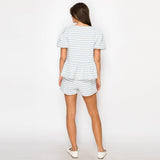 Sky blue Summer Peplum Jacket