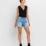 SUPER HIGH RISE PLEATS SHORTS