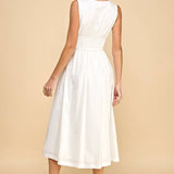 Scalloped Neckline Fit & Flare Dress