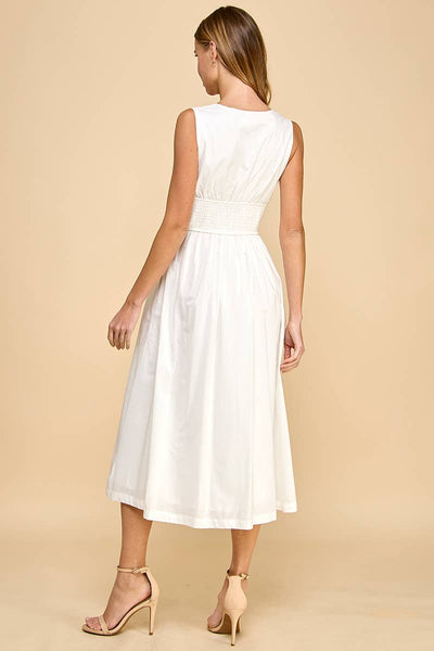 Scalloped Neckline Fit & Flare Dress