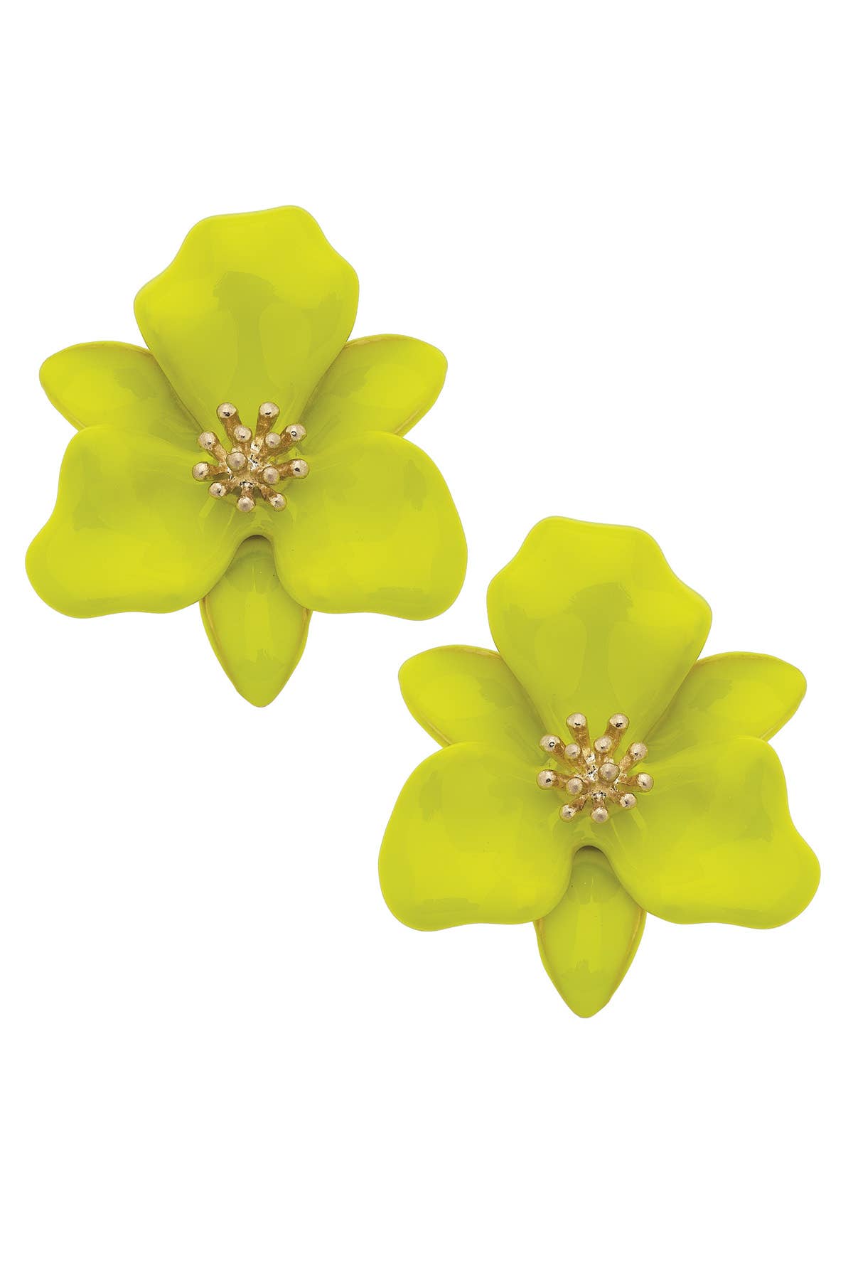 Valentina Enamel Flower Statement Earrings