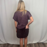 Plum Crinkle Dollman Top