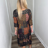 Floral Multi Crushed SharkBite Dress