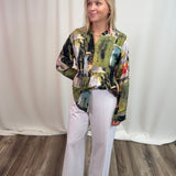 White 28" Wide Ankle Crop Pant
