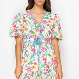 Flower Print Midi Dress