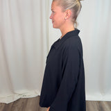 Black Airflow Collar Tunic
