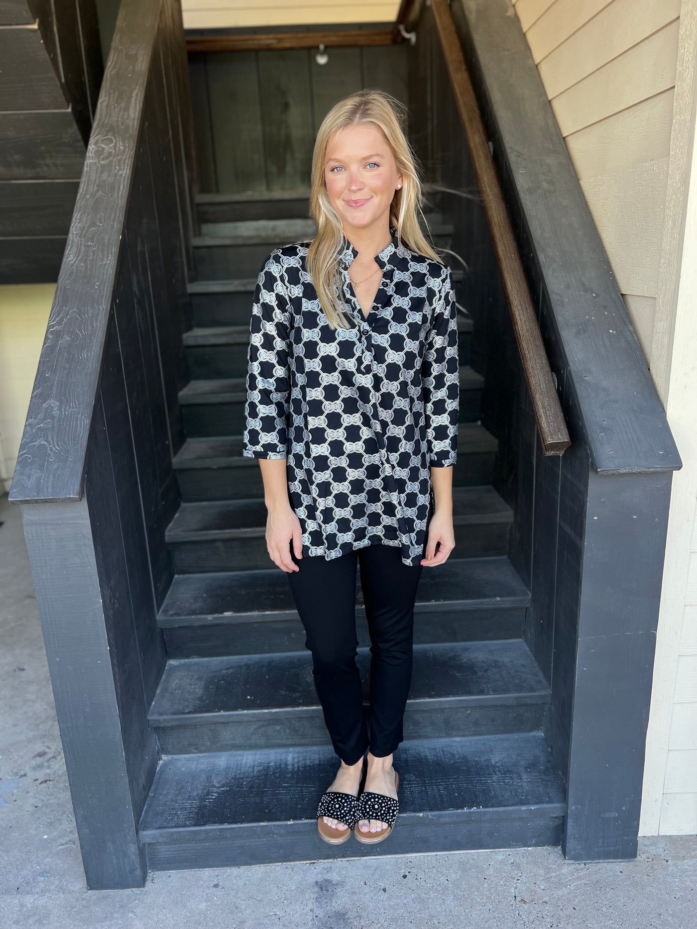 Blk/Silver Travel Tunic