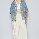 Short Sleeve Denim Twill Jacket