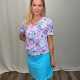 Clear Turquoise Zip Skort