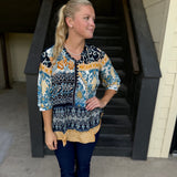 Navy Silk Tunic