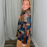 Knit Cowl Button Detail Top