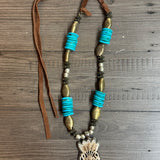 Bone Arrow Turquoise Necklace