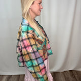 Pink Plaid Rose Jacket