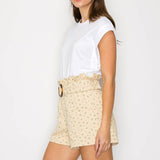 Little Wild Flower Print Twill Shorts