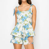 Blue Flower Romper