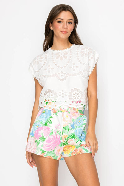 Garden Print Shopper Bag Shorts