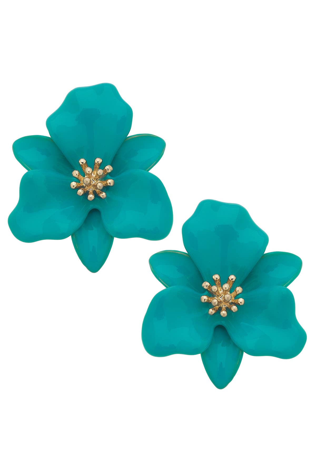 Valentina Enamel Flower Statement Earrings