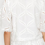 White Shirt with Flare Sleeves