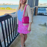 Pink and White Pattern Cha Cha Skort