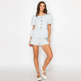 Sky blue & White Summer Shorts