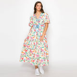 Flower Print Midi Dress