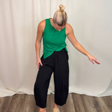 Black Airflow Capri Pants