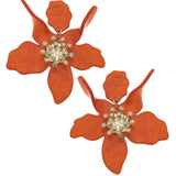 Chloe Resin Flower Statement Earrings